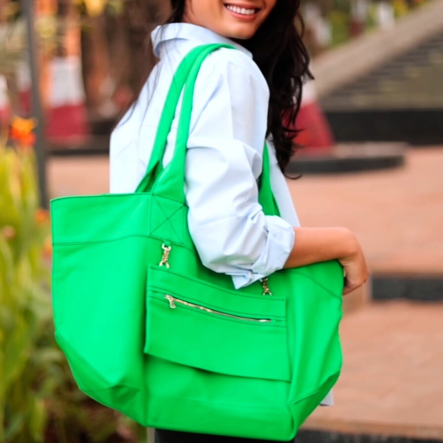 JENNIE 写真展 トートバッグ グリーン ジェニGreen Tote Bag J2nni5 蔦