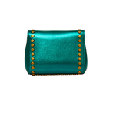 Mini Studded Crossbody - Metallic Green