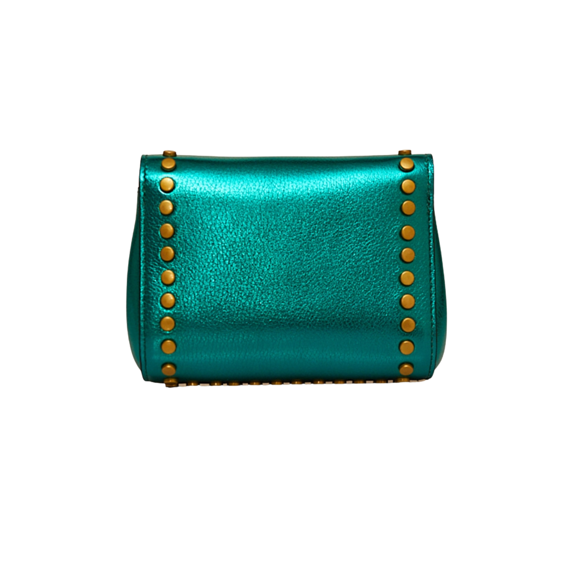 Mini Studded Crossbody - Metallic Green