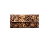 Exotic Leather Clutch - Coffee Brown