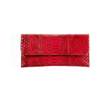 Exotic Leather Clutch - Samba Red