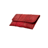 Exotic Leather Clutch - Samba Red
