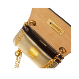Mini Studded Crossbody - Metallic Gold