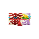 Velvet Silk Fold Over Clutch - Samba red multicolor