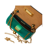 Mini Studded Crossbody - Metallic Green