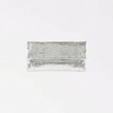 Foldover Silver Mettalic Clutch