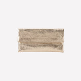Foldover Champange Gold Mettalic Clutch
