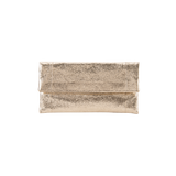 Foldover Champange Gold Mettalic Clutch