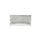 Foldover Silver Mettalic Clutch