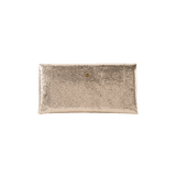 Foldover Champange Gold Mettalic Clutch