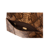 Exotic Leather Clutch - Coffee Brown