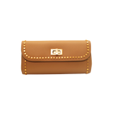 Slim Studded Clutch - Tan