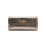 Slim Studded Clutch - Mettalic Pewter