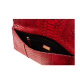 Exotic Leather Clutch - Samba Red