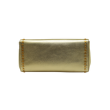 Slim Studded Clutch - Metallic Gold