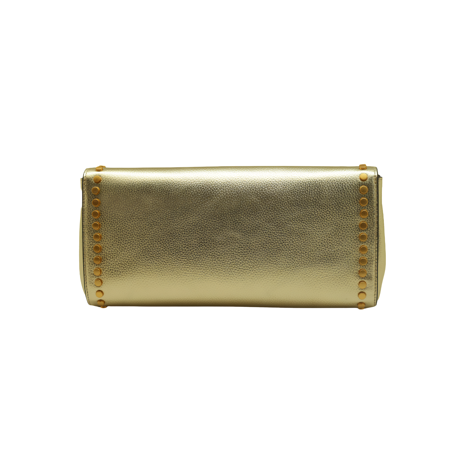 Slim Studded Clutch - Metallic Gold