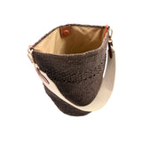 Raffia Bucket Bag Coffee Brown