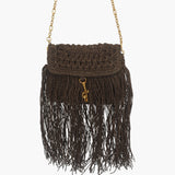 Raffia Crossbody - Coffee Brown