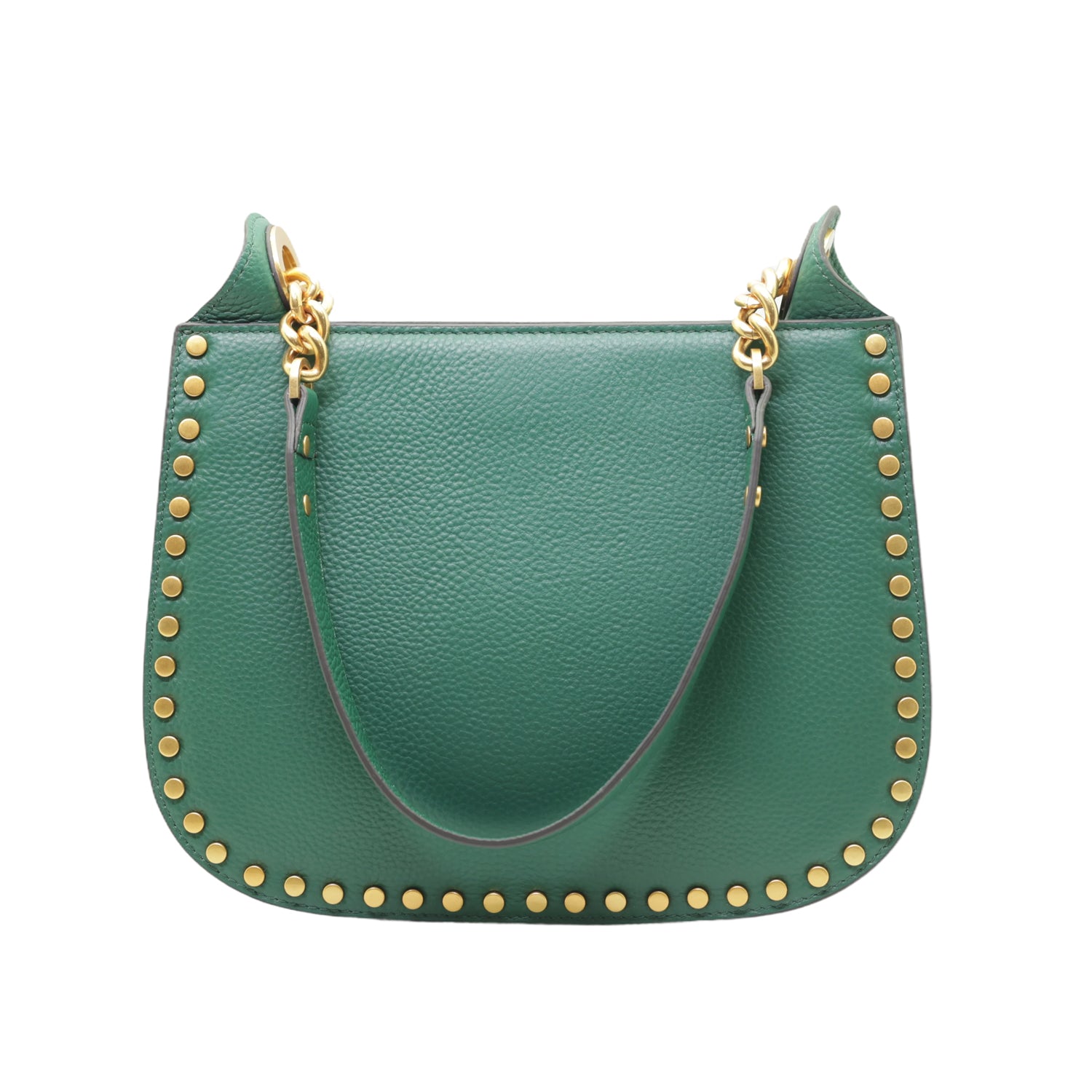 Studded Shoulder Bag - Forest Green