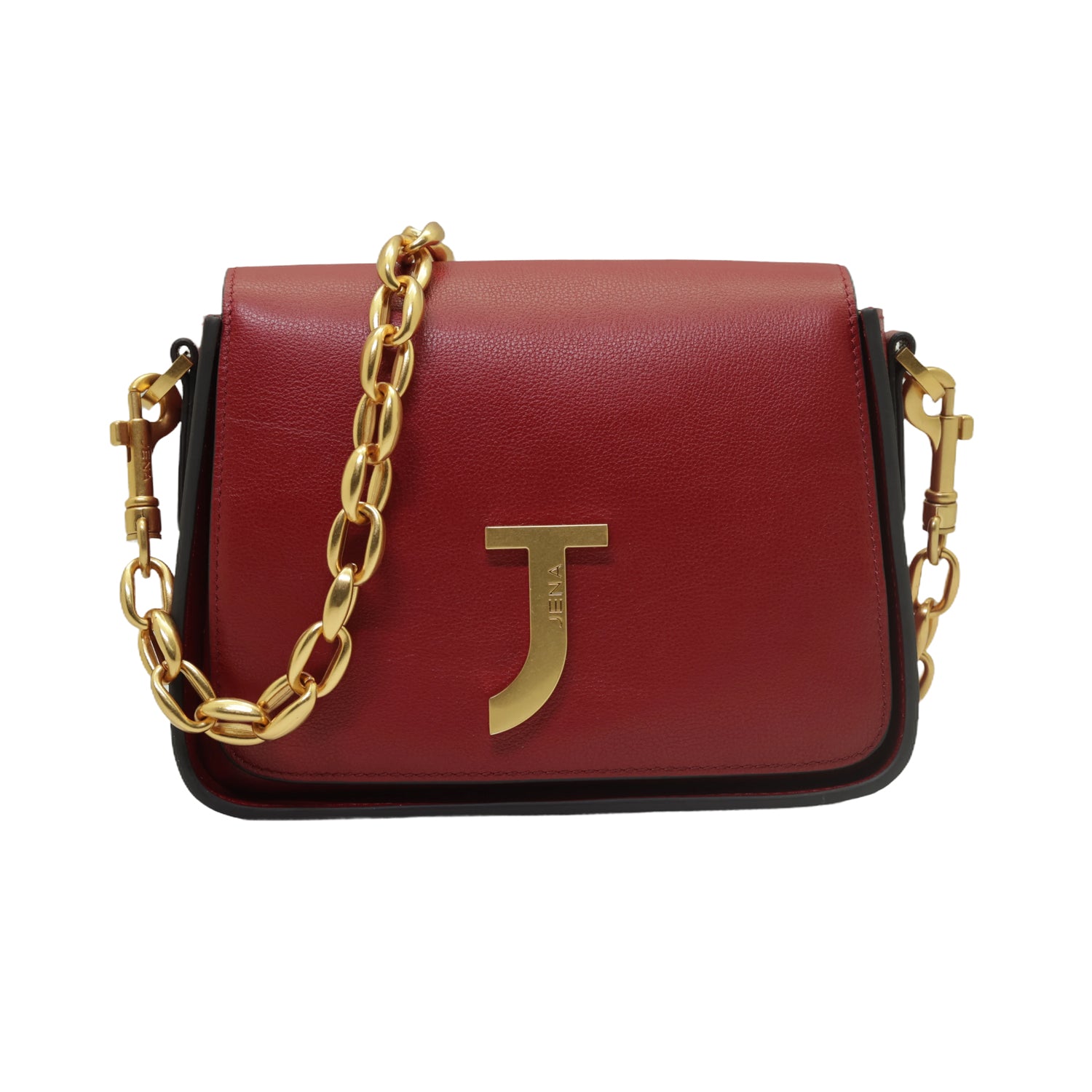 J Crossbody Bag - Burgundy Red