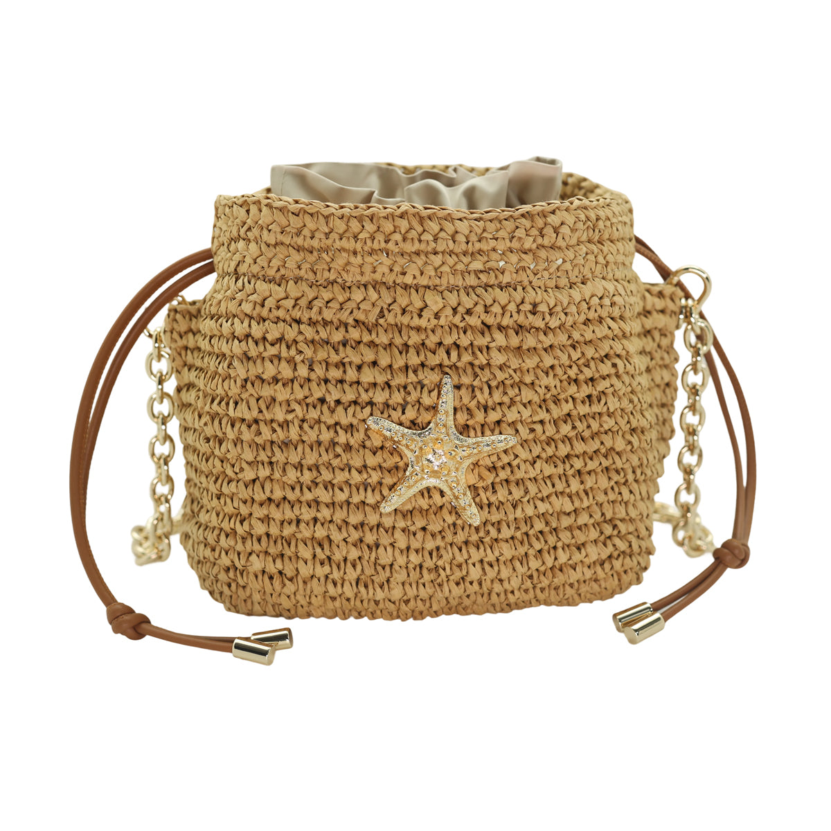 Raffia Bucket Bag - Natural