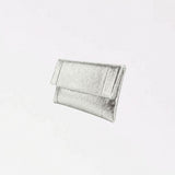 Foldover Silver Mettalic Clutch
