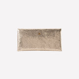 Foldover Champange Gold Mettalic Clutch