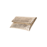 Foldover Champange Gold Mettalic Clutch