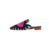 JENA Mules - Black & Rani Pink
