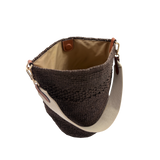 Raffia Bucket Bag Coffee Brown