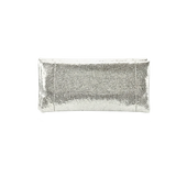 Foldover Silver Mettalic Clutch