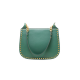 Studded Shoulder Bag - Forest Green
