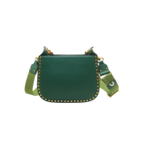 Studded Shoulder Bag - Forest Green