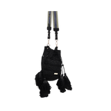 Raffia Bucket with Tassels - Black