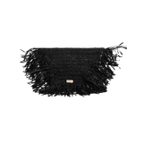 Raffia Moon Bag - Black