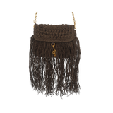 Raffia Crossbody - Coffee Brown