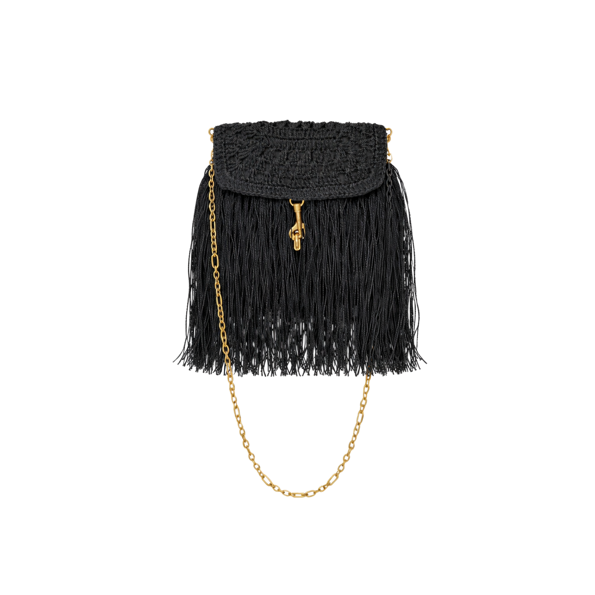 Raffia Crossbody - Black