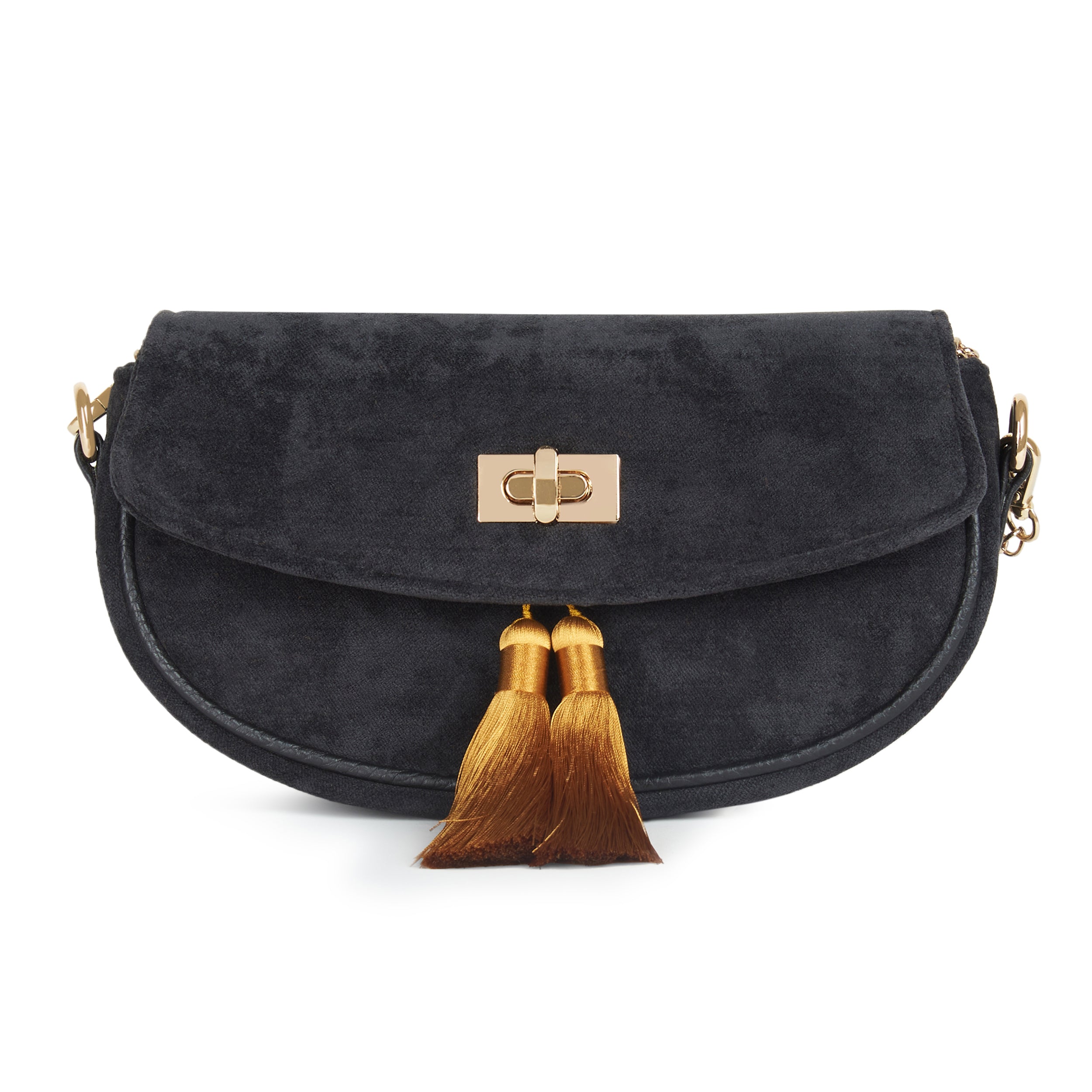 Black velvet clearance cross body bag